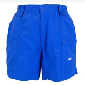 AFTCO Original fishing shorts Size 34 Royal blue color 6” inseam
